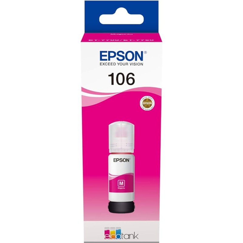 Epson 106 EcoTank Magenta Kartic boyası